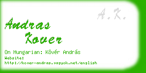 andras kover business card